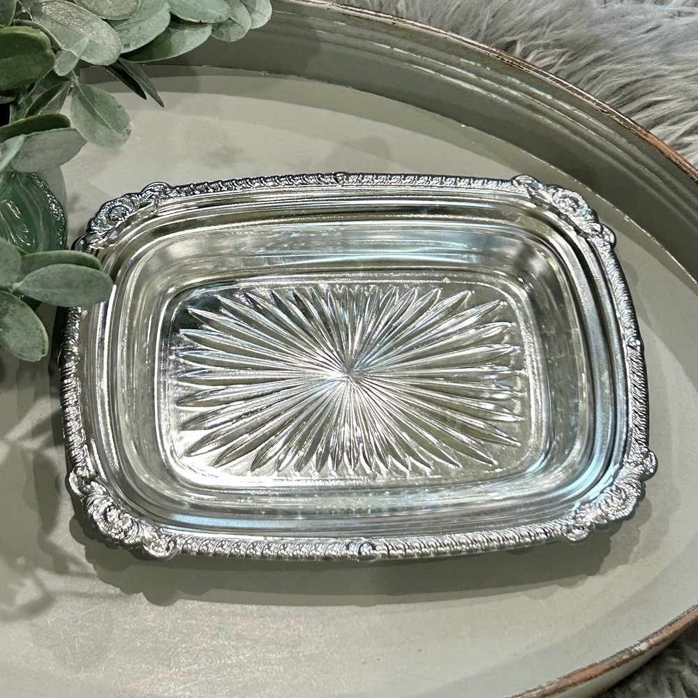 Vintage Shelton-Ware Hollywood Regency Silver Cocktail Appetizer Relish Tray USA